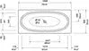 Duravit-Balcoon Built-in bathtub  70 7/8 " x 31 1/2 ", White Matte