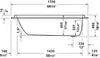 Duravit-Balcoon Built-in bathtub  66 7/8 " x 29 1/2 ", White