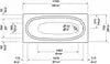 Duravit-Balcoon Built-in bathtub  66 7/8 " x 29 1/2 ", White