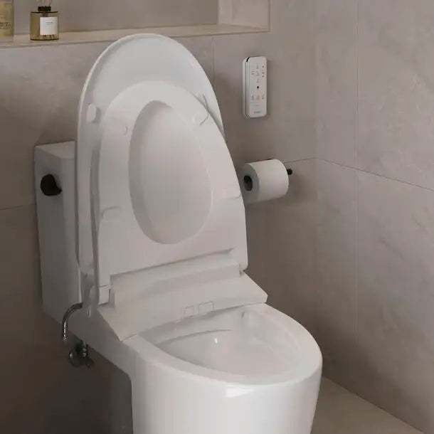 Duravit No.1 Two Piece Toilet, Elongated  1.28/1.28 GPF, with Slow Close, Removable Seat, White High Gloss