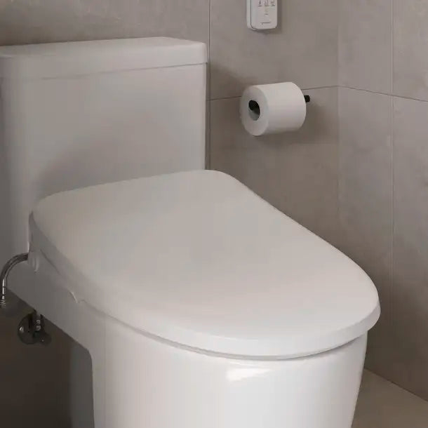 Duravit No.1 Two Piece Toilet, Elongated  1.28/1.28 GPF, with Slow Close, Removable Seat, White High Gloss