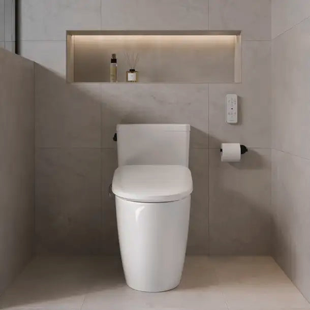Duravit No.1 Two Piece Toilet, Elongated  1.28/1.28 GPF, with Slow Close, Removable Seat, White High Gloss