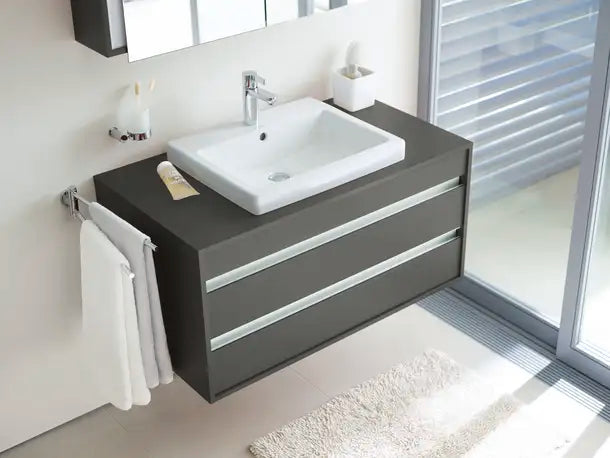 Vero Drop-In Sink  21 5/8 " x 18 1/4 ", with Overflow, 1 x Faucet hole, White High Gloss