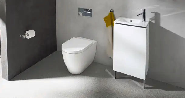 ME by Starck Toilet Bowl  0.8/1.28 GPF, White High Gloss