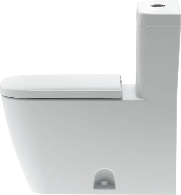 Happy D.2 One Piece Toilet Elongated  0.92/1.32 GPF, Trip lever placement: Top, White High Gloss