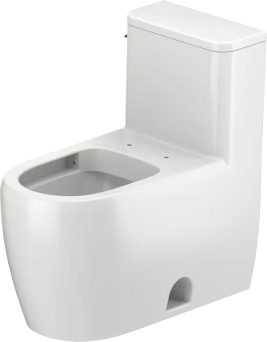 Duravit- Collection One One Piece Toilet Rimless  1.28 GPF, HygieneGlaze, Trip lever placement: Left, White High Gloss