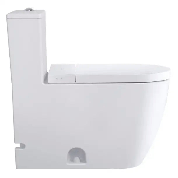 Duravit- ME by Starck One Piece Toilet Rimless Elongated  0.92/1.32 GPF, HygieneGlaze, White High Gloss