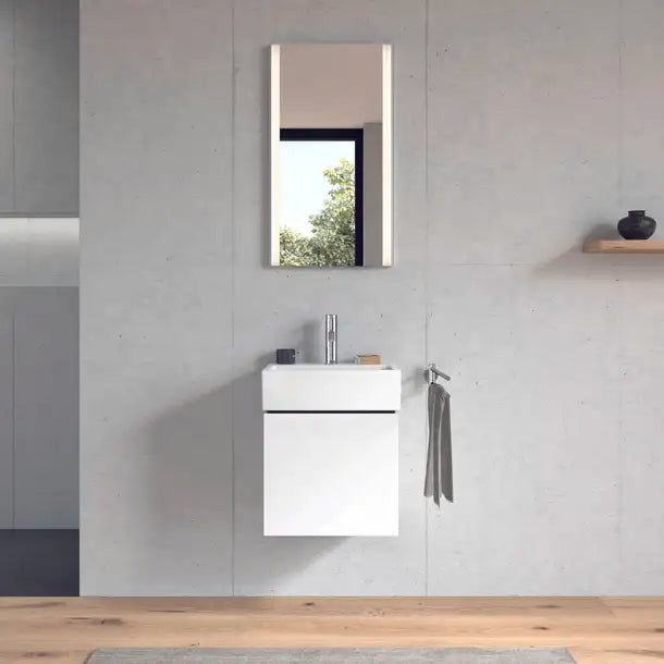 Vero Air Wall Mounted Sink  17 x 13 3/4 ", with Overflow, 1 x Faucet hole, White High Gloss
