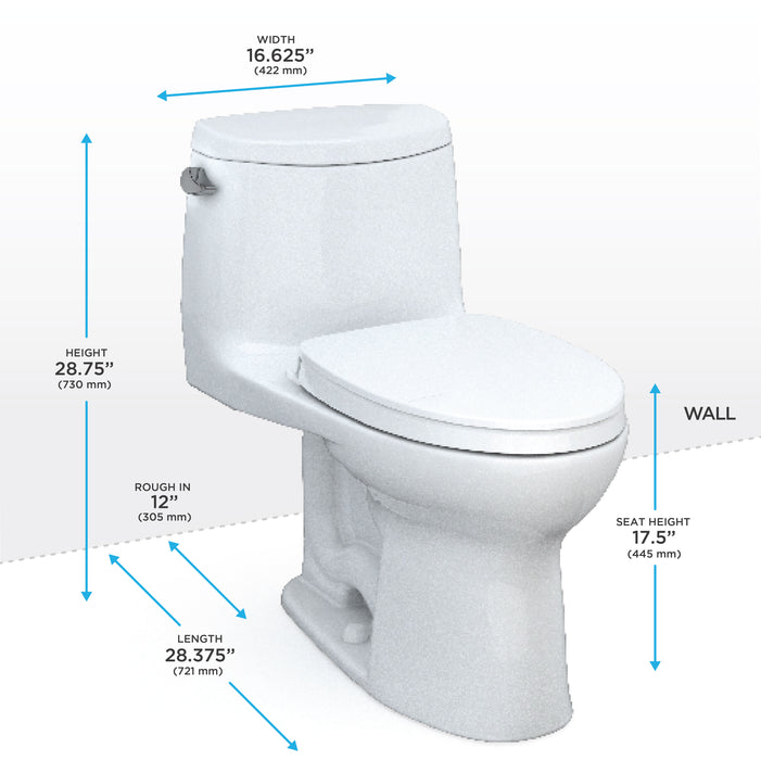 Supreme® II One-Piece Toilet, Elongated Bowl - 1.28 GPF - WASHLET+ Connection