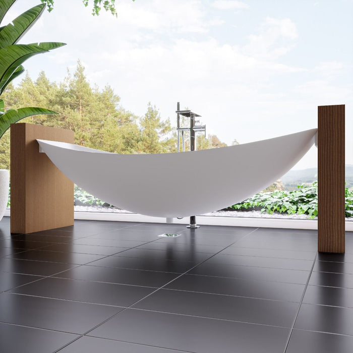 ALFI brand HammockTub1-WM 79" Acrylic Suspended Wall Mounted Hammock Bathtub