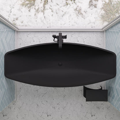 ALFI brand HammockTub1-BM 79" Acrylic Suspended Wall Mounted Hammock Bathtub