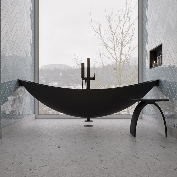 ALFI brand HammockTub1-BM 79" Acrylic Suspended Wall Mounted Hammock Bathtub