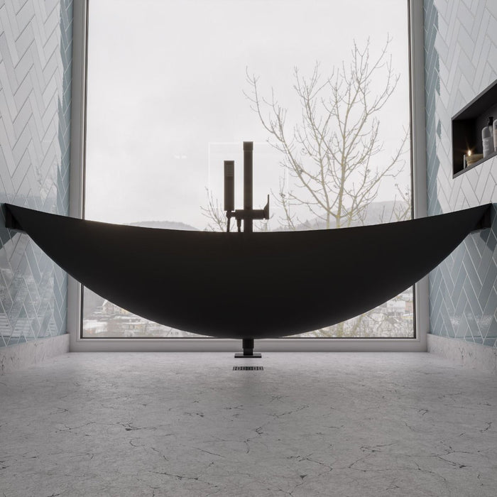 ALFI brand HammockTub1-BM 79" Acrylic Suspended Wall Mounted Hammock Bathtub