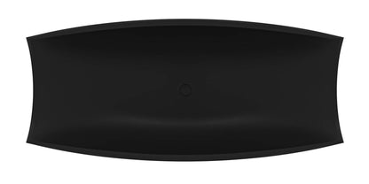 ALFI brand HammockTub2-BM Black Matte 71" Solid Surface Resin Suspended Wall Mounted Hammock Bathtub