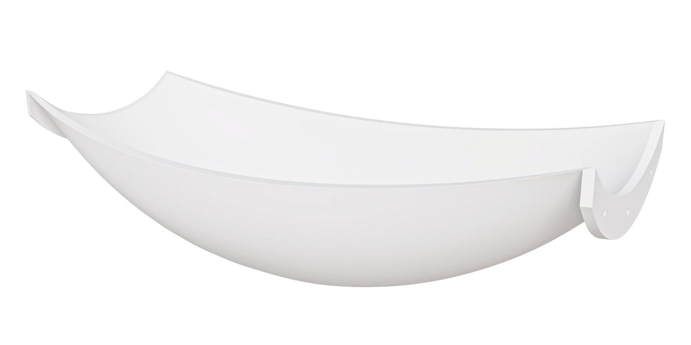 ALFI brand HammockTub2-WM White Matte 71" Solid Surface Resin Suspended Wall Mounted Hammock Bathtub