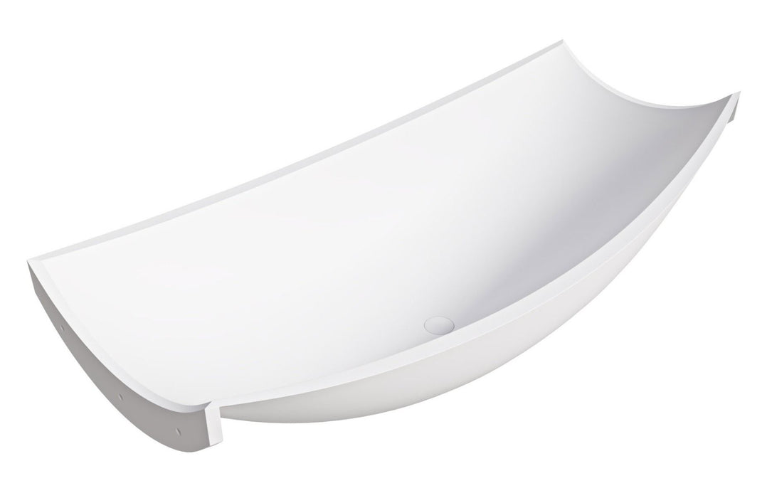 ALFI brand HammockTub2-WM White Matte 71" Solid Surface Resin Suspended Wall Mounted Hammock Bathtub