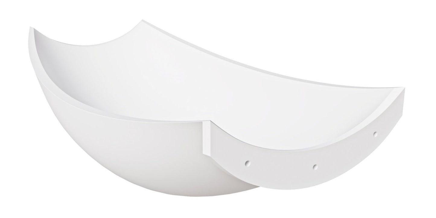 ALFI brand HammockTub2-WM White Matte 71" Solid Surface Resin Suspended Wall Mounted Hammock Bathtub