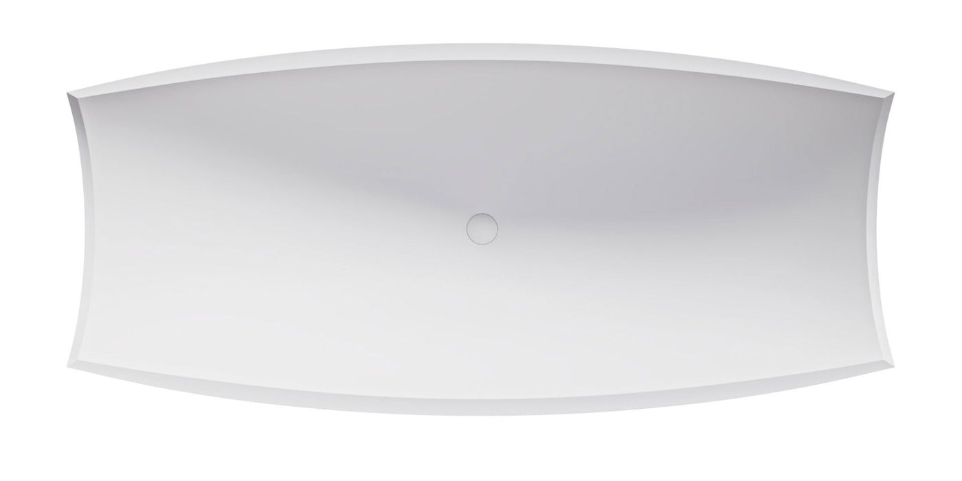 ALFI brand HammockTub2-WM White Matte 71" Solid Surface Resin Suspended Wall Mounted Hammock Bathtub