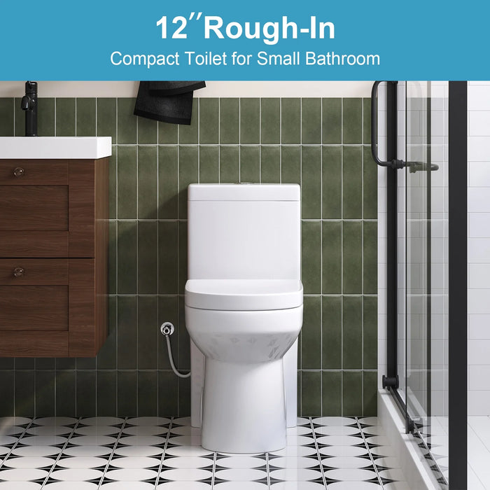 HOROW Compact Toilet For Small Bathroom Dual Flush Toilet Model 8733U