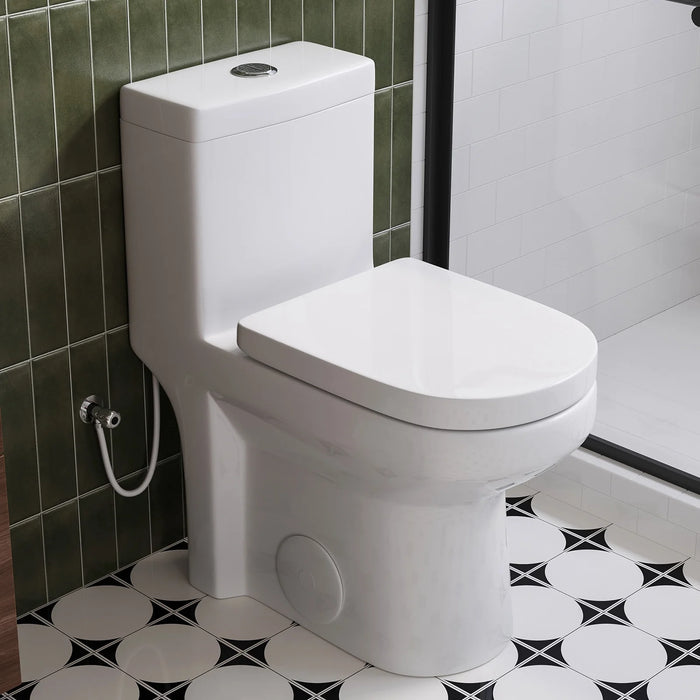 HOROW Compact Toilet For Small Bathroom Dual Flush Toilet Model 8733U