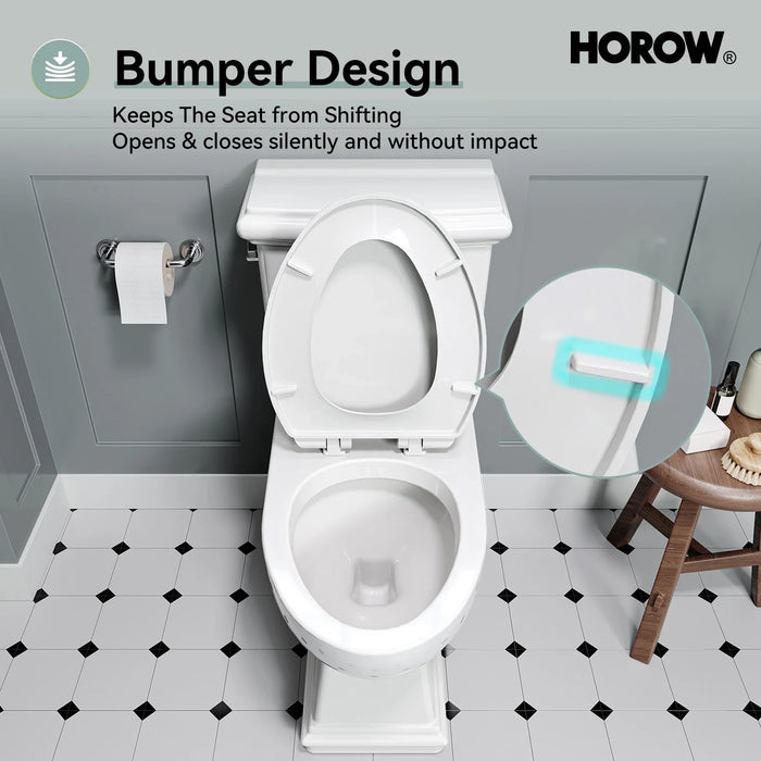 2-Piece Toilet HWTT-E04S – Single Flush with Elongated Bowl