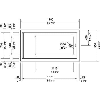 Duravit-Starck Built-in bathtub