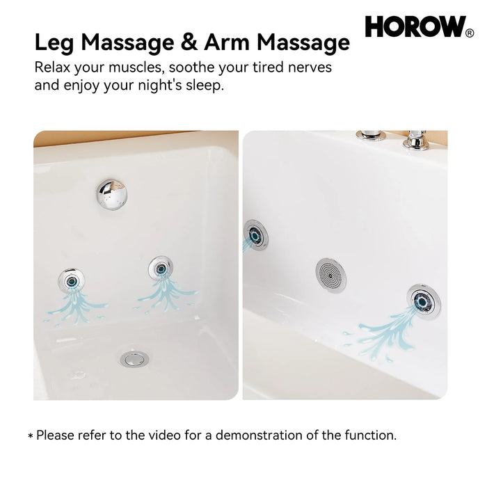 59 Inch Whirlpool Bathtub with Light and Shower Head Model M59-L