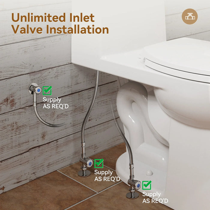 Single Flush Toilet with ADA Seat Height for 12 Inch Rough In Model T0352W