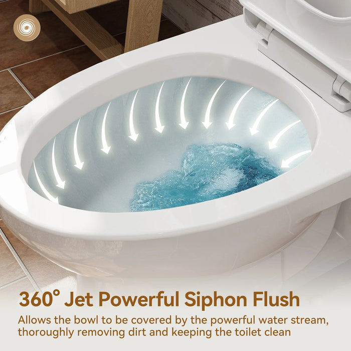 Single Flush Toilet with ADA Seat Height for 12 Inch Rough In Model T0352W
