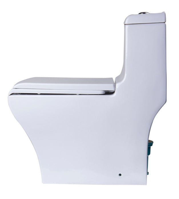 EAGO TB356 White Dual Flush High Efficiency Low Flush Eco-Friendly Toilet