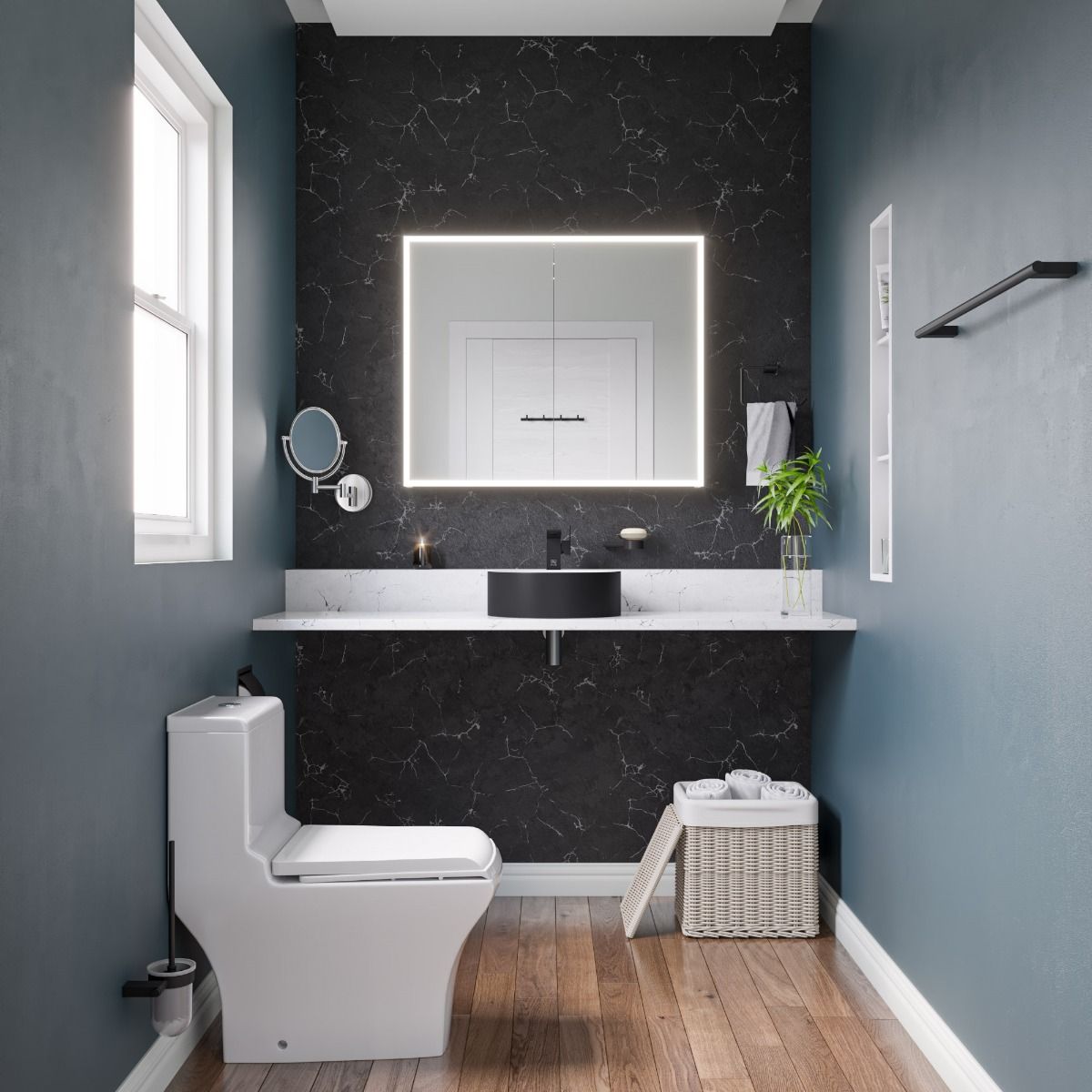 EAGO TB356 White Dual Flush High Efficiency Low Flush Eco-Friendly Toilet