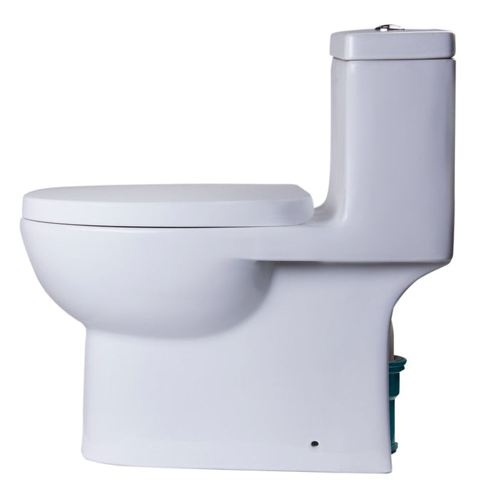 EAGO TB359 Dual Flush High Efficiency Low Flush Eco-Friendly White Toilet