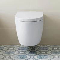 HOROW TG03W Elongated Wall-Mounted Toilet with Skirted Trapway & Powerful Flush