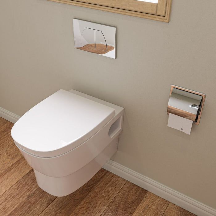 EAGO WD332 Modern Wall Mounted Dual Flush White Ceramic Toilet Bowl