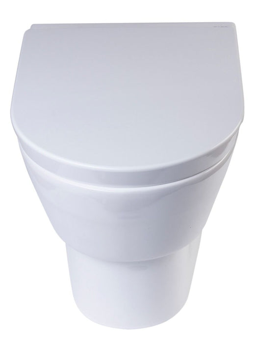 EAGO WD332 Modern Wall Mounted Dual Flush White Ceramic Toilet Bowl