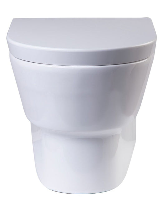EAGO WD332 Modern Wall Mounted Dual Flush White Ceramic Toilet Bowl