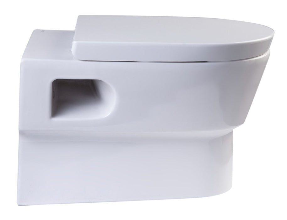 EAGO WD332 Modern Wall Mounted Dual Flush White Ceramic Toilet Bowl