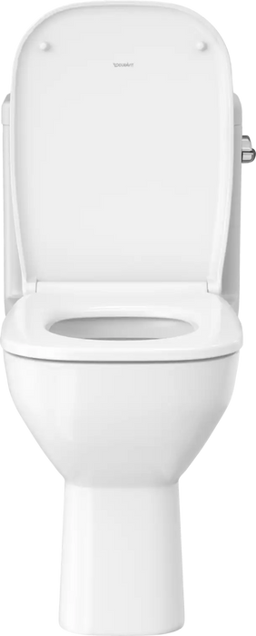 Duravit D-Code One Piece Toilet Elongated  1.28/1.28 GPF, Trip lever placement: Right, Barrier free, White High Gloss