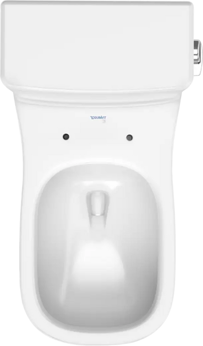 Duravit D-Code One Piece Toilet Elongated  1.28/1.28 GPF, Trip lever placement: Right, Barrier free, White High Gloss