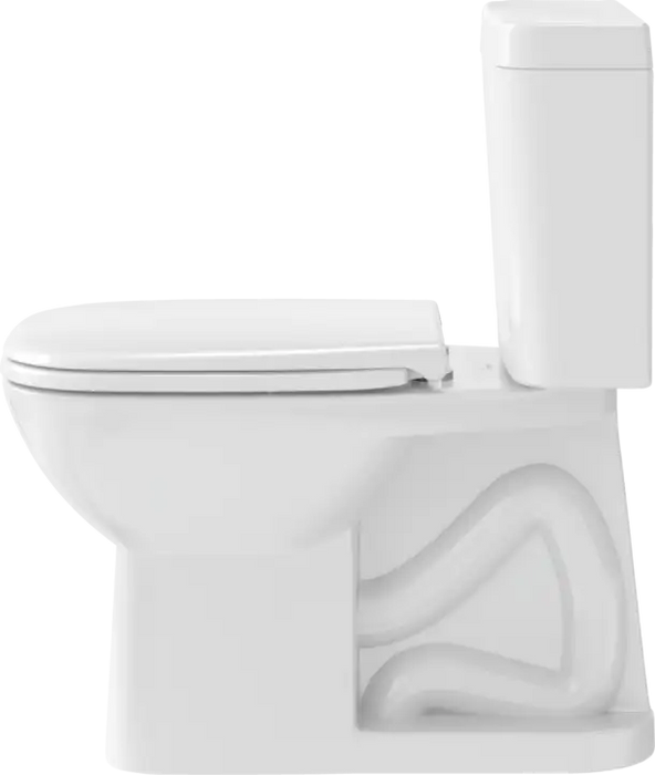 Duravit D-Code Toilet Bowl Elongated  1.28/1.28 GPF, White High Gloss