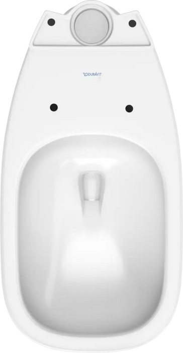 Duravit D-Code Toilet Bowl Elongated  1.28/1.28 GPF, White High Gloss