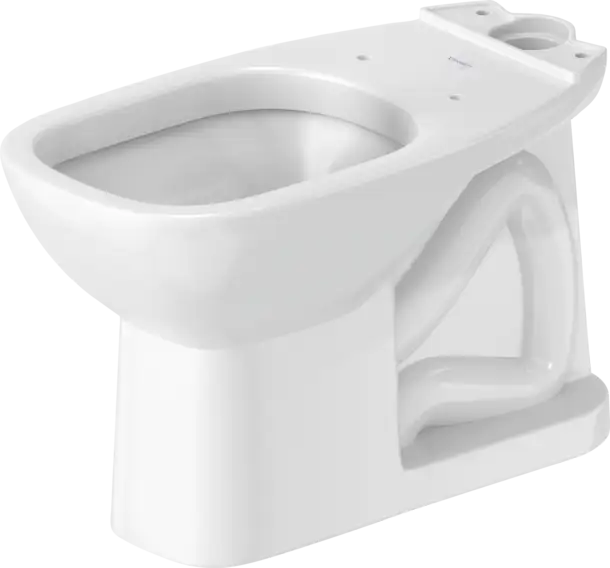 Duravit D-Code Toilet Bowl Elongated  1.28/1.28 GPF, White High Gloss