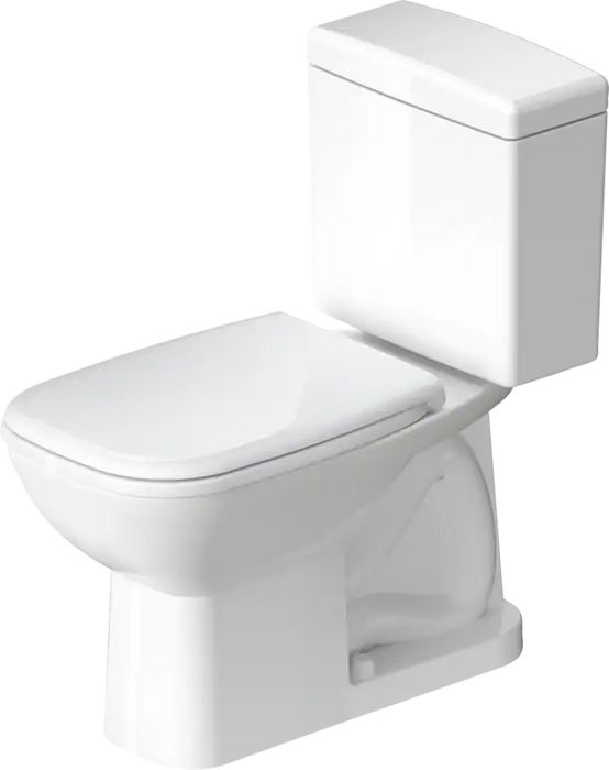Duravit D-Code Toilet Bowl Elongated  1.28/1.28 GPF, White High Gloss