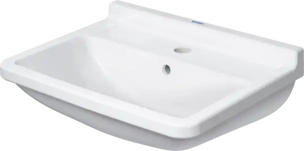 Starck 3 Wall Mounted Sink  23 5/8 " x 17 3/4 ", with Overflow, 1 x Faucet hole, White High Gloss