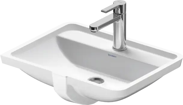 Starck 3 Undermount Sink  20 5/8 " x 15 3/4 ", with Overflow, 3 x Faucet hole, White High Gloss