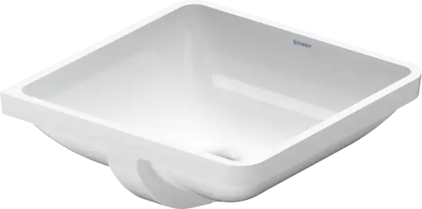 Starck 3 Undermount Sink  18 x 18 1/4 ", with Overflow, without Faucet hole, White High Gloss