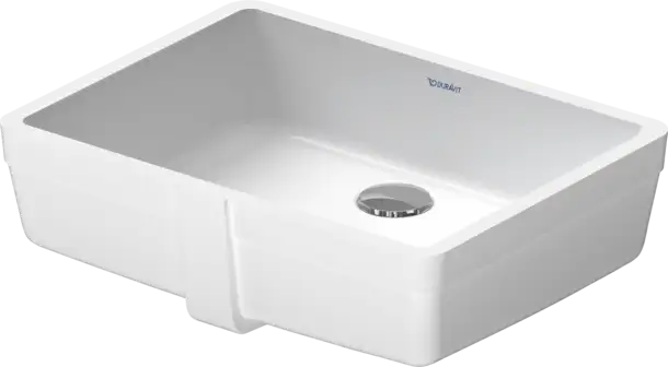 Vero Undermount Sink  18 1/4 " x 13 3/4 ", with Overflow, without Faucet hole, White High Gloss