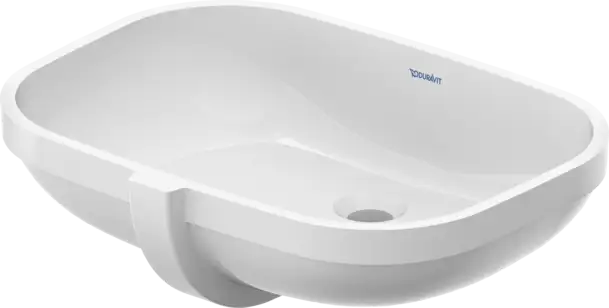Duravit D-Code Undermount Sink  23 1/4 " x 17 7/8 ", with Overflow, without Faucet hole, White High Gloss