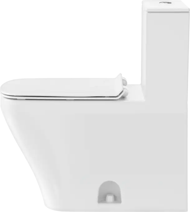DuraStyle One Piece Toilet Elongated  0.92/1.32 GPF, Trip lever placement: Top center, White High Gloss