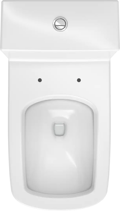 DuraStyle One Piece Toilet Elongated  0.92/1.32 GPF, Trip lever placement: Top center, White High Gloss